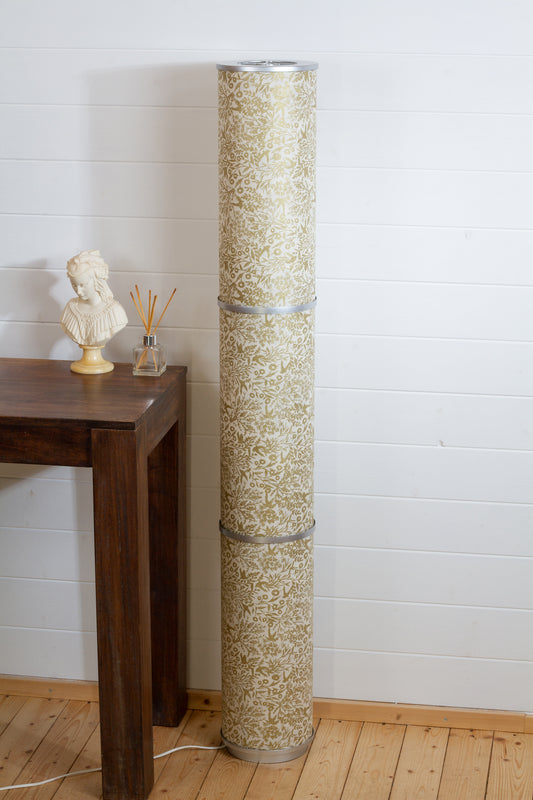 3 Panel Floor Lamp - B135 ~ Gold Birds, 20cm(d) x 1.4m(h)