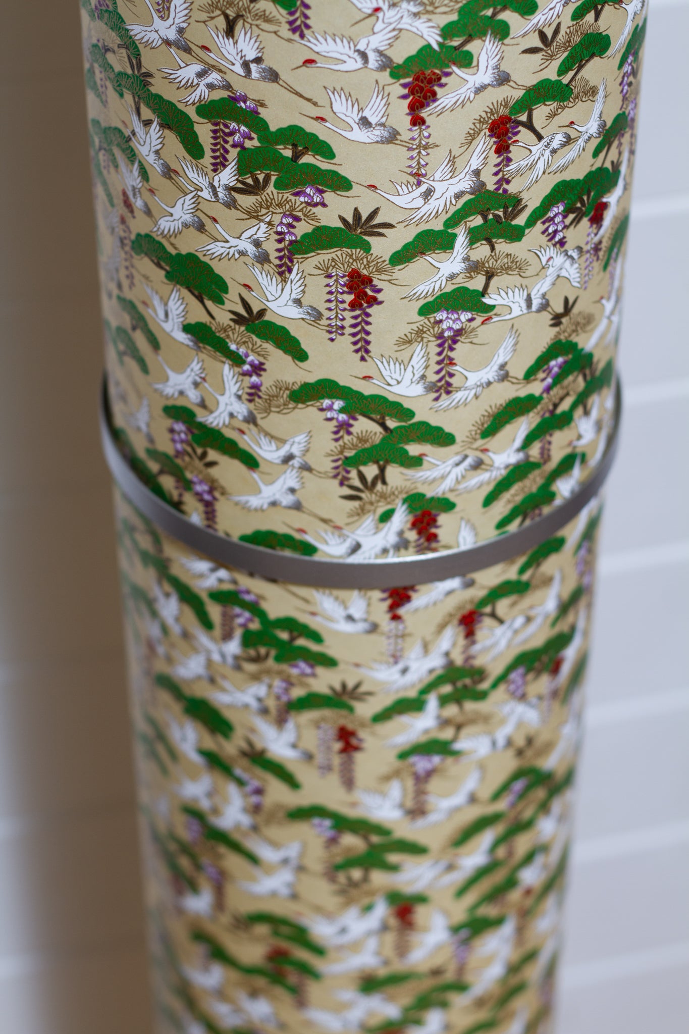 3 Panel Floor Lamp - W05 - Cranes, 20cm(d) x 1.4m(h)