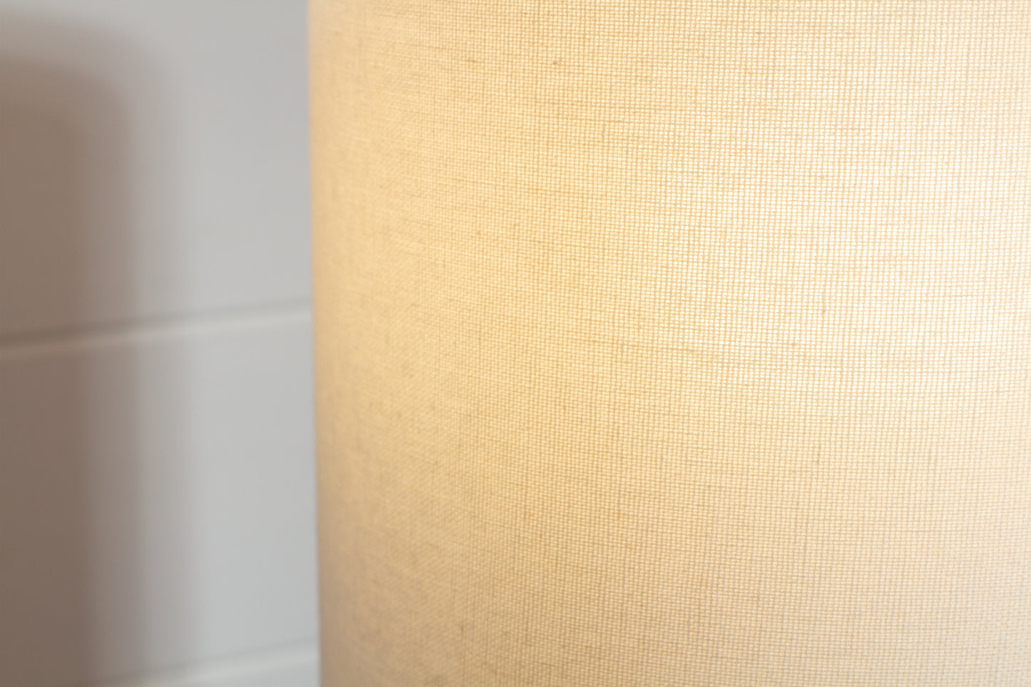 Drum Lamp Shade - F165 ~ Cream Linen, 20cm(d) x 20cm(h)