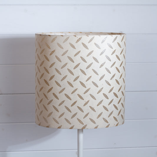 Oval Lamp Shade - P10 - Batik Tread Plate Natural, 30cm(w) x 30cm(h) x 22cm(d)