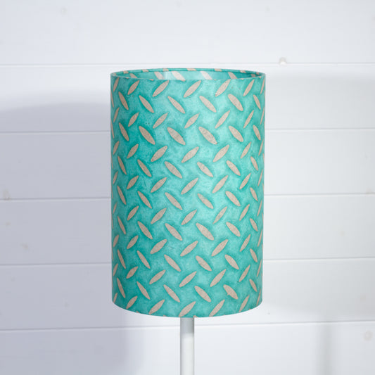 Drum Lamp Shade - P93 ~ Batik Tread Plate Seafoam, 20cm(d) x 30cm(h)