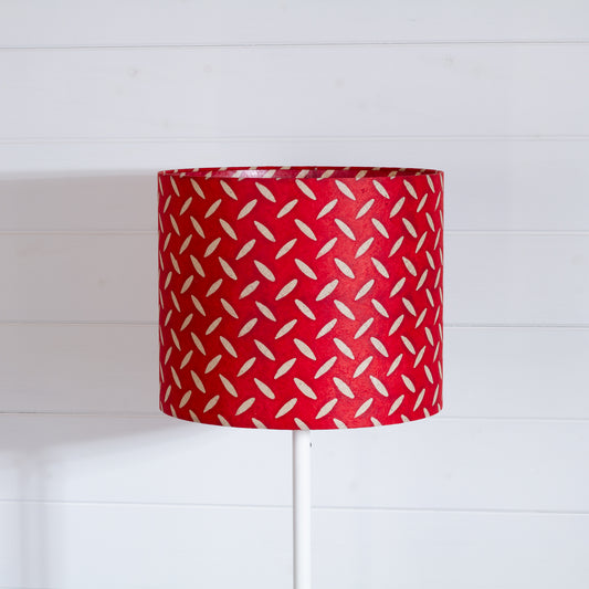 Drum Lamp Shade - P90 ~ Batik Tread Plate Red, 30cm(d) x 25cm(h)