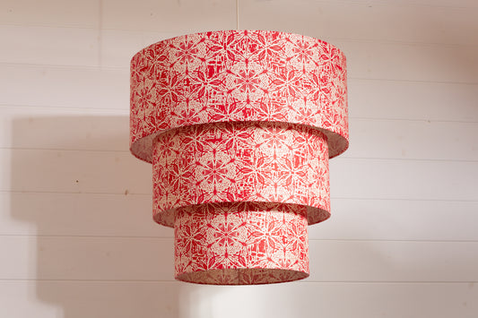 3 Tier Lamp Shade - B137 ~ Butterfly Kaleidoscope Red 50cm, 40cm, 30cm