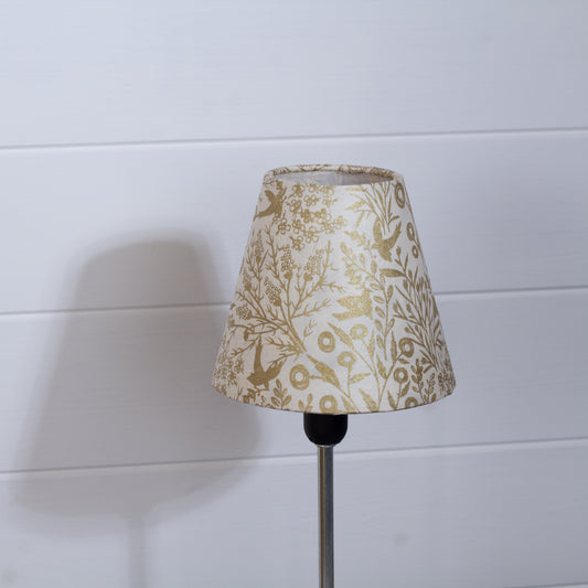 Clip on Lamp Shade - Short - B135 ~ Gold Birds