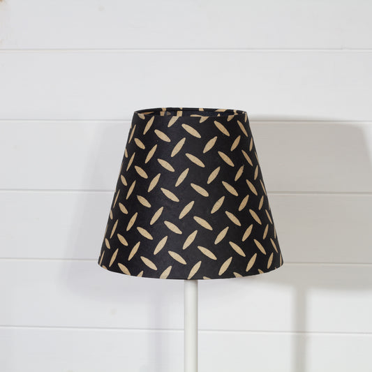 Conical Lamp Shade P11 ~ Batik Tread Plate Black, 15cm(top) x 25cm(bottom) x 20cm(height)