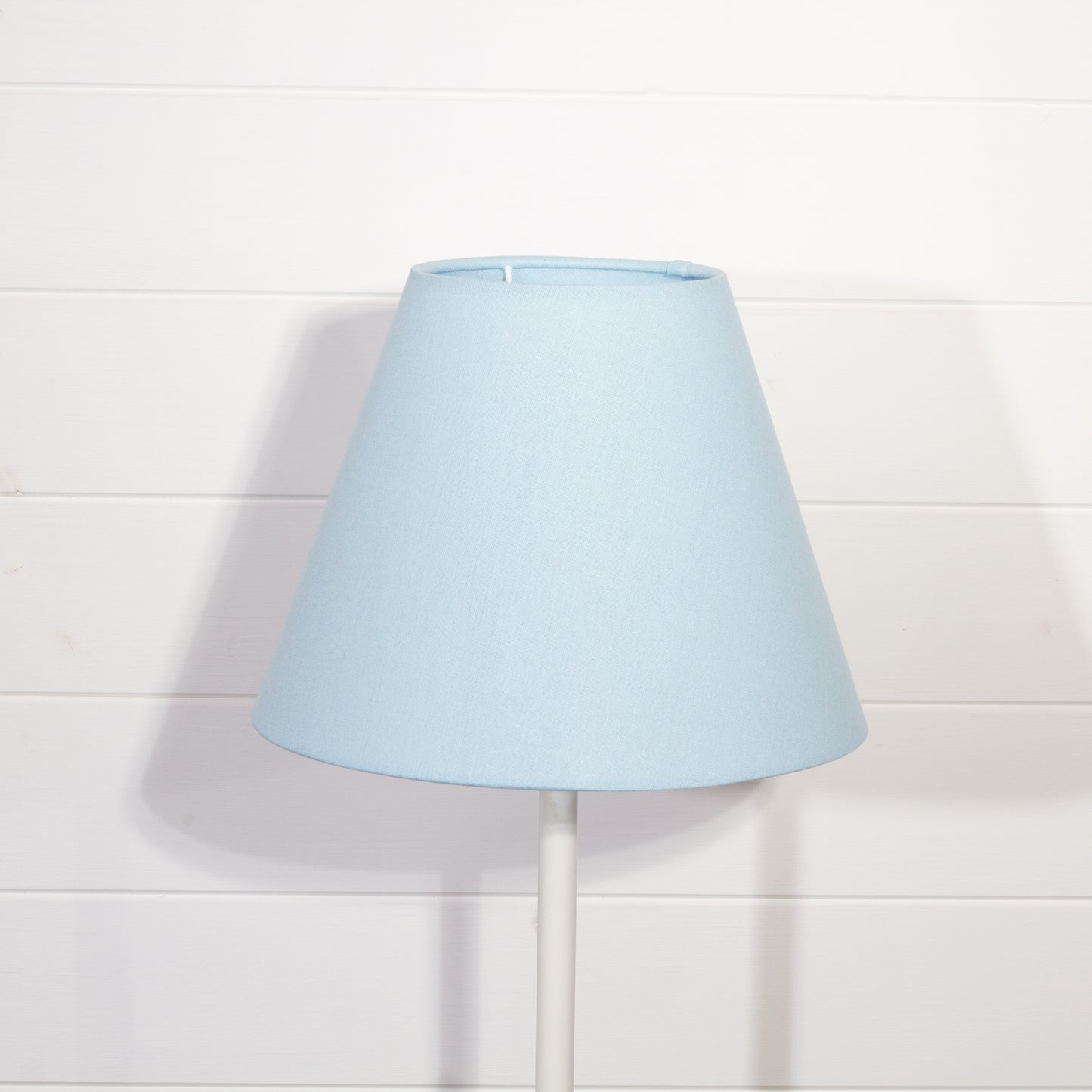 Conical Lamp Shade F190 ~ Baby Blue Linen, 15cm(top) x 30cm(bottom) x 22cm(height)