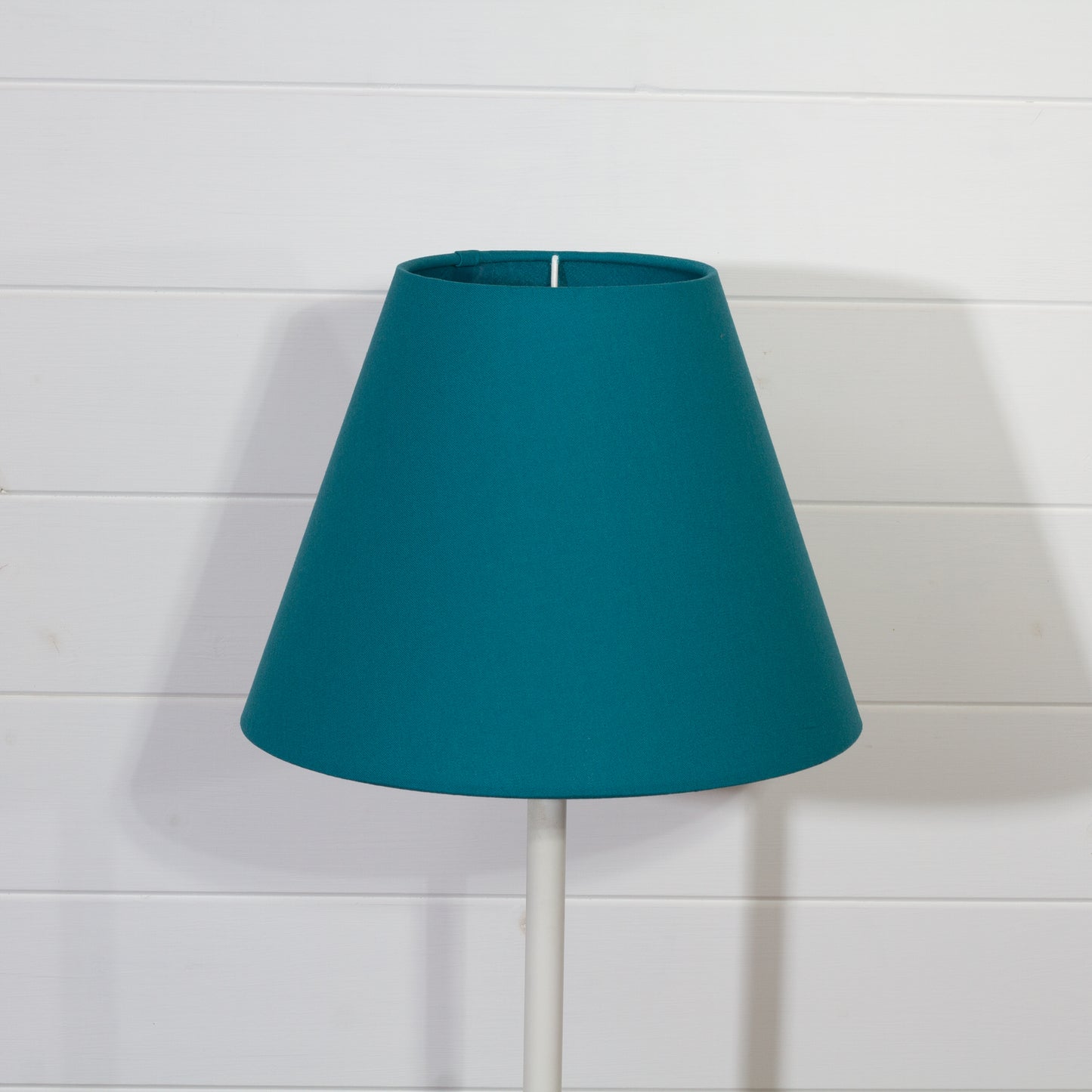 Conical Lamp Shade F185 ~ Teal Linen Fabric, 15cm(top) x 30cm(bottom) x 22cm(height)
