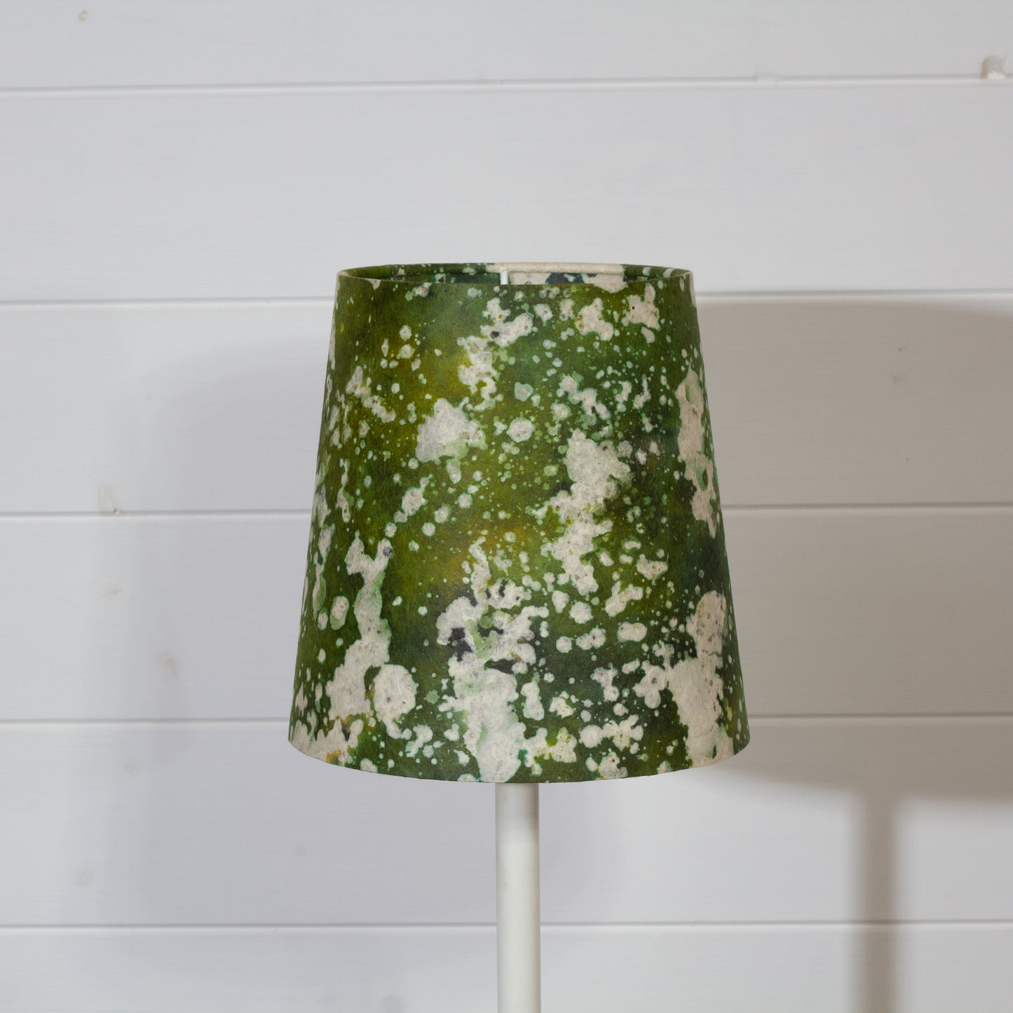 Conical Lamp Shade B114 ~ Batik Canopy Greens, 15cm(top) x 20cm(bottom) x 20cm(height)
