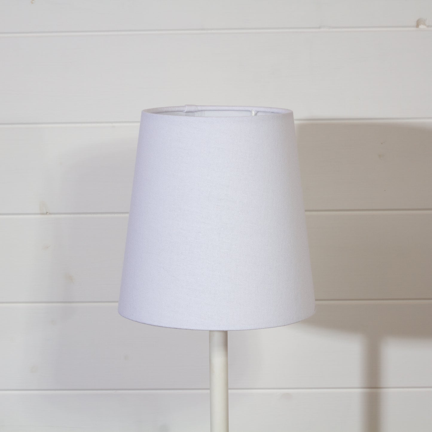 Conical Lamp Shade F160 White Linen Fabric, 15cm(top) x 20cm(bottom) x 20cm(height)