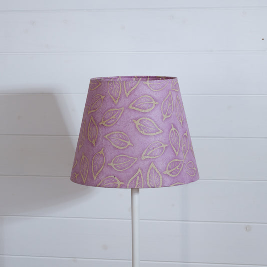 Conical Lamp Shade P68 ~ Batik Leaf on Lilac, 20cm(top) x 30cm(bottom) x 23cm(height)