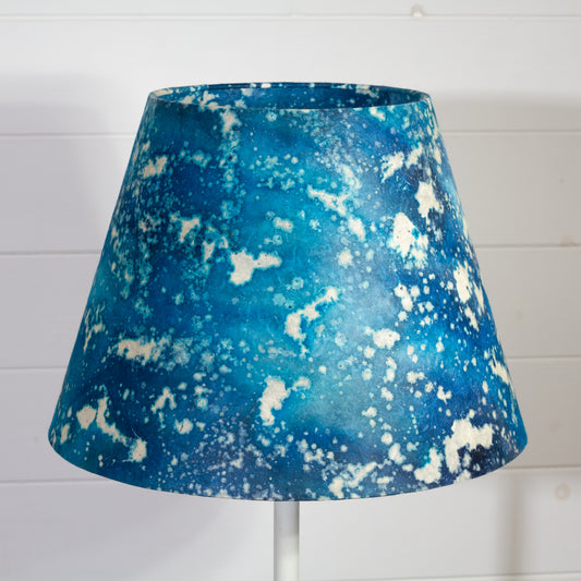 Conical Lamp Shade B113 ~ Batik Ocean Blues, 20cm(top) x35cm(bottom) x 25cm(height)
