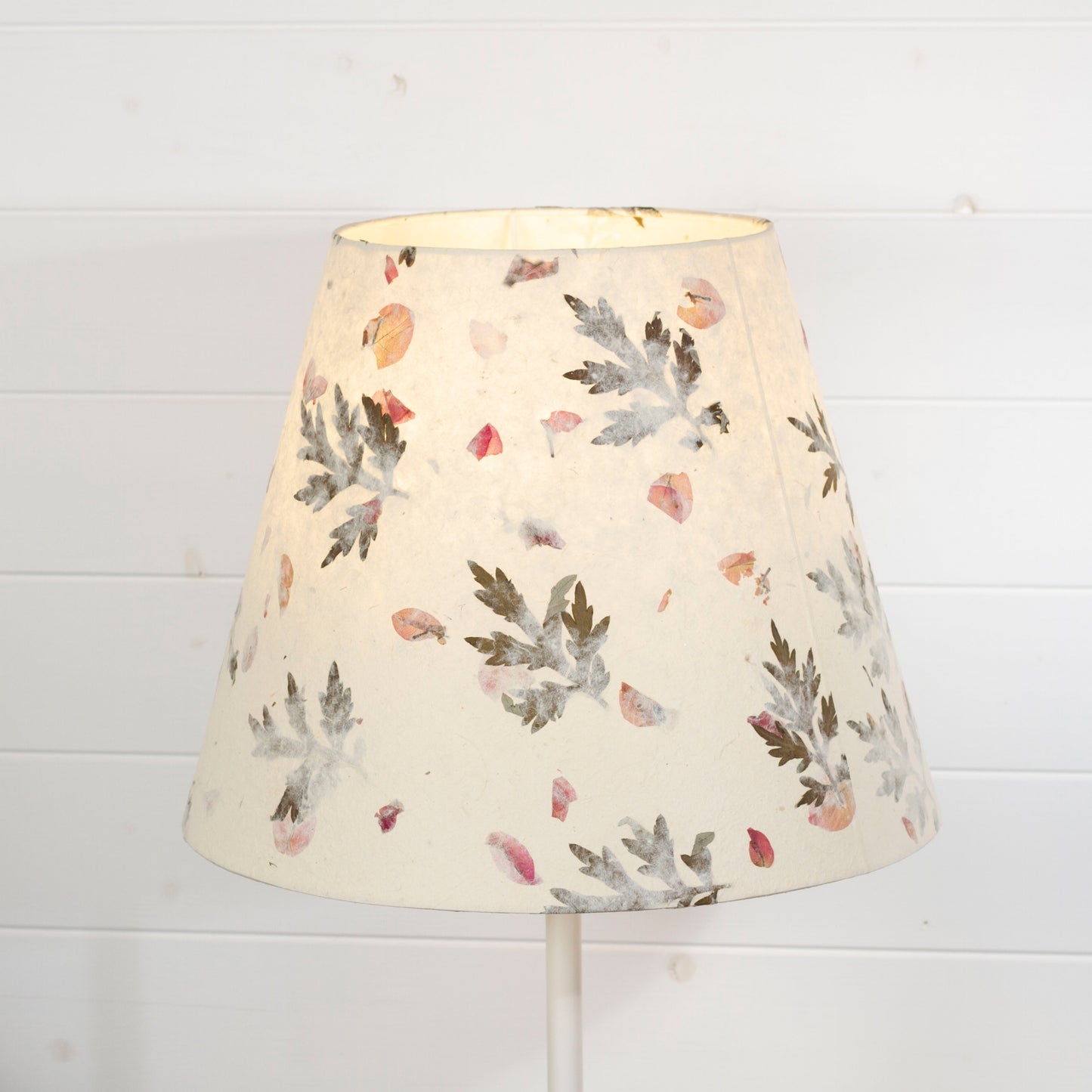 Conical Lamp Shade B142 ~ Leaves and Flowers, 23cm(top) x 40cm(bottom) x 31cm(height)