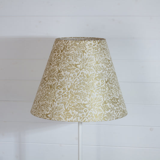 Conical Lamp Shade B135 ~ Gold Birds, 23cm(top) x 45cm(bottom) x 34cm(height)