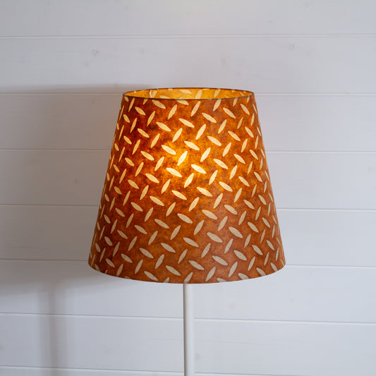 Conical Lamp Shade P12 - Batik Tread Plate Brown, 23cm(top) x 35cm(bottom) x 31cm(height)