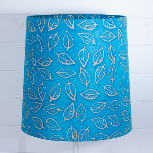 Conical Lampshade 35cm(top) x 40cm(bottom) x 40cm(height) in B125 ~ Batik Leaf Teal