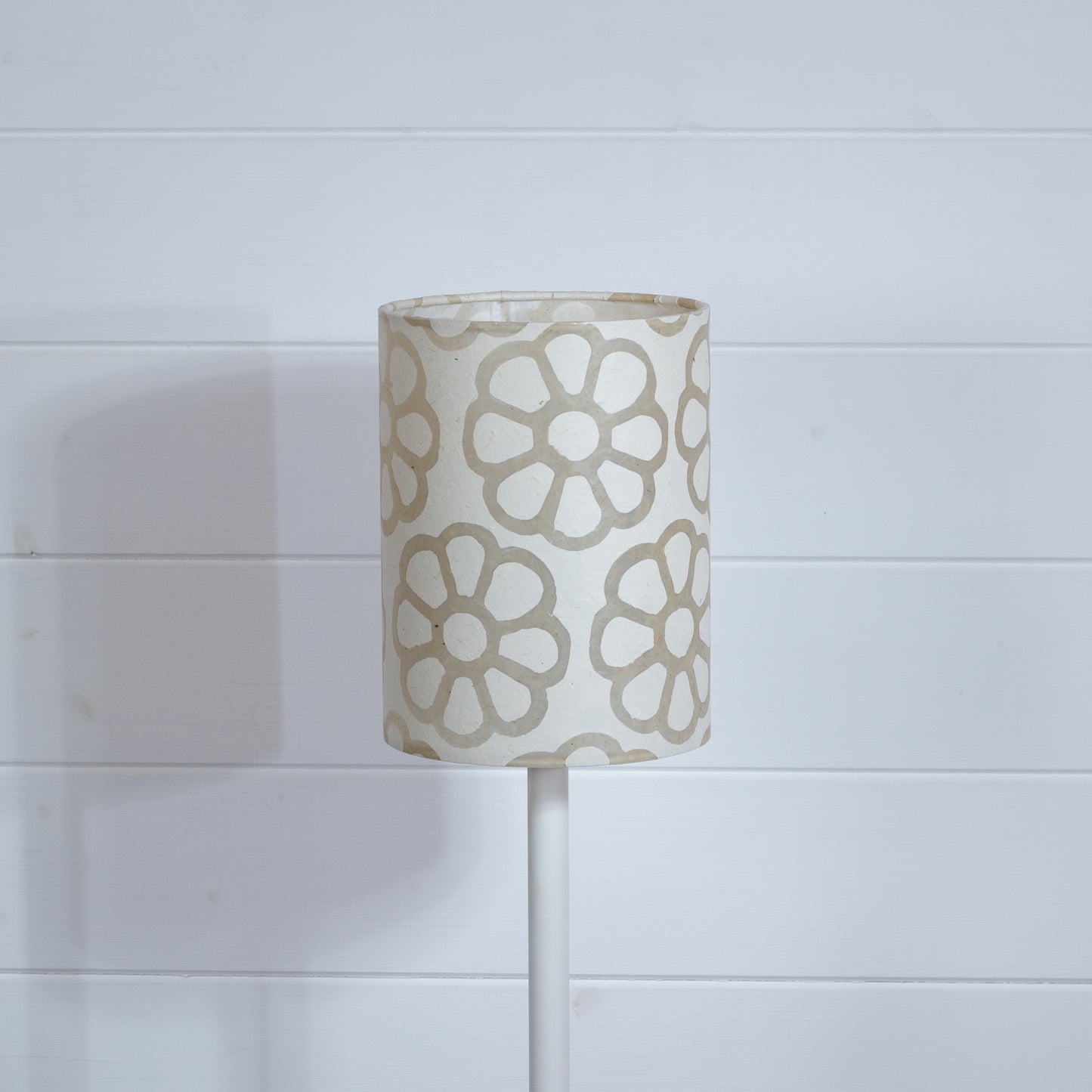 Drum Lamp Shade - P17 ~ Batik Big Flower on Natural, 15cm(diameter)