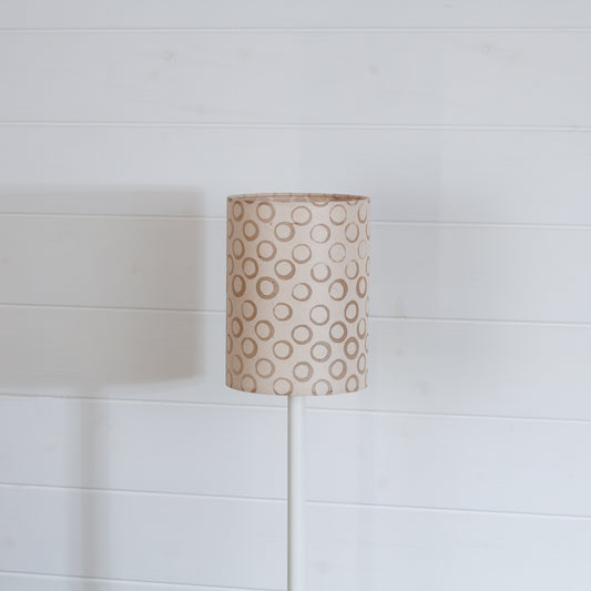 Drum Lamp Shade - P74 ~ Batik Natural Circles, 15cm(diameter)