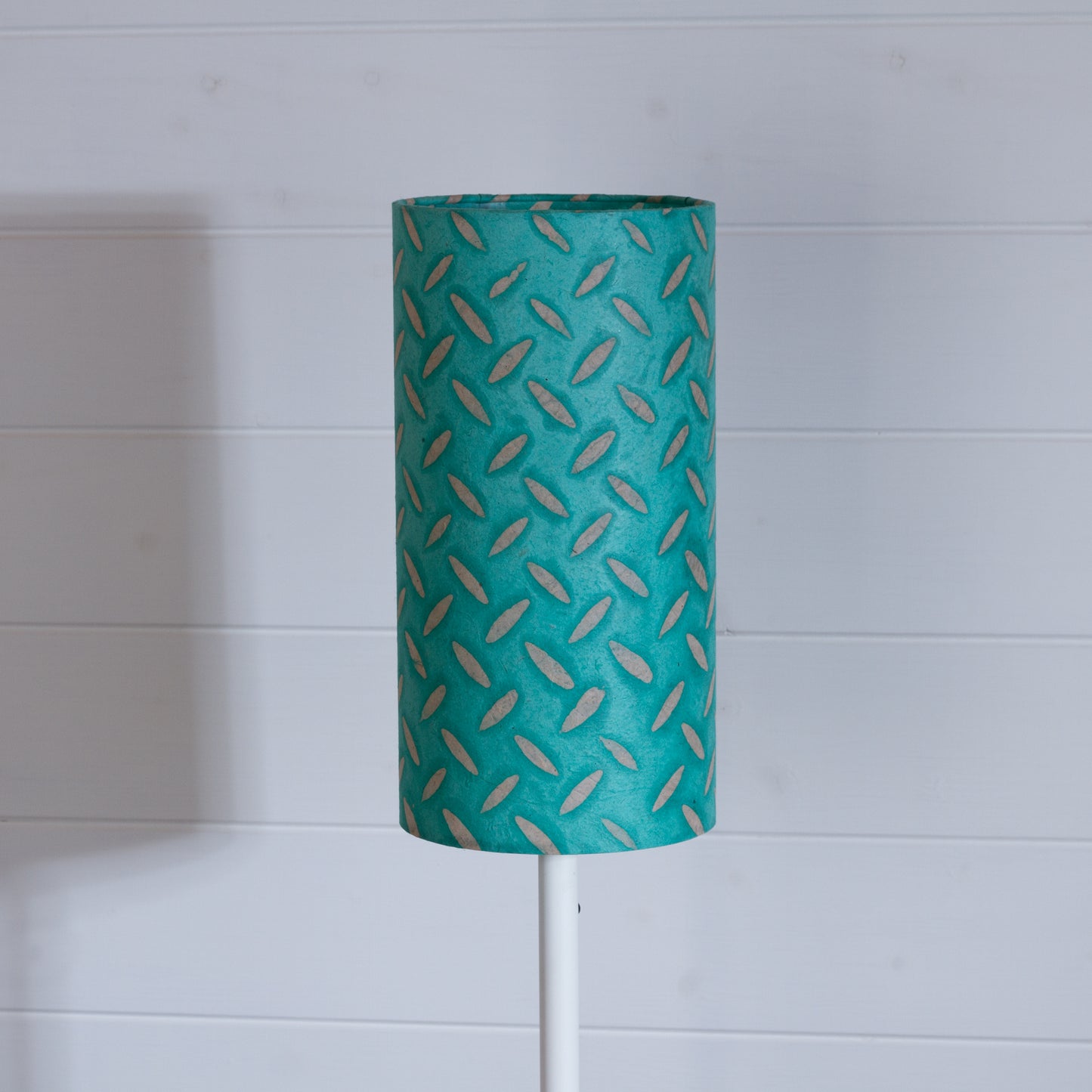 Drum Lamp Shade - P93 ~ Batik Tread Plate Sea Foam, 15cm(diameter)