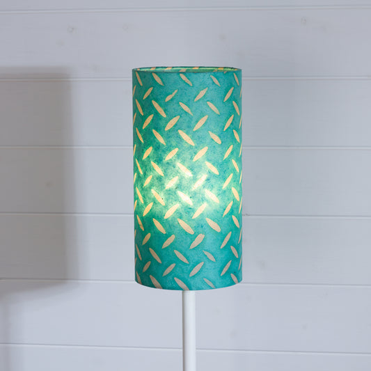 Drum Lamp Shade - P93 ~ Batik Tread Plate Sea Foam, 15cm(diameter)
