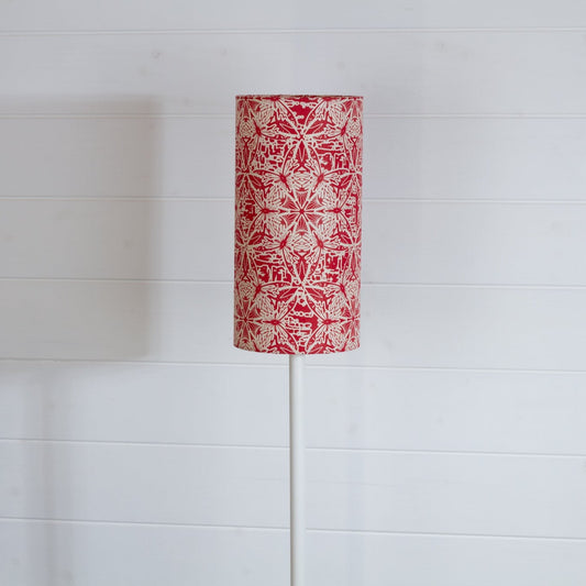 Drum Lamp Shade - B137 ~ Butterfly Kaleidoscope Red, 15cm(diameter)