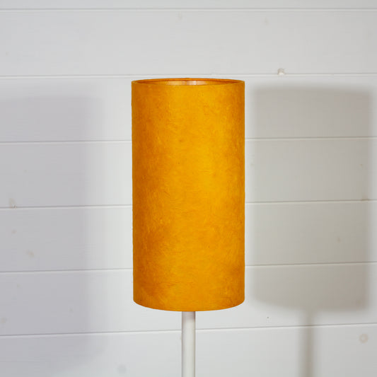 Drum Lamp Shade - P62 - Yellow Lokta, 15cm(diameter)