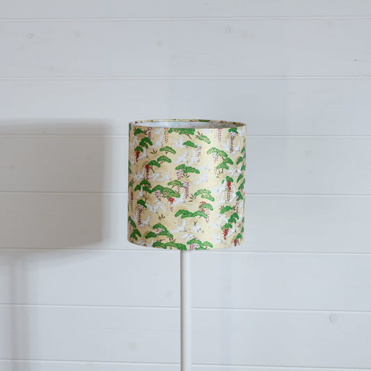 Drum Lamp Shade - W05 ~ Cranes, 20cm(d) x 20cm(h)