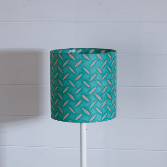 Drum Lamp Shade - P93 ~ Batik Tread Plate Seafoam, 20cm(d) x 20cm(h)