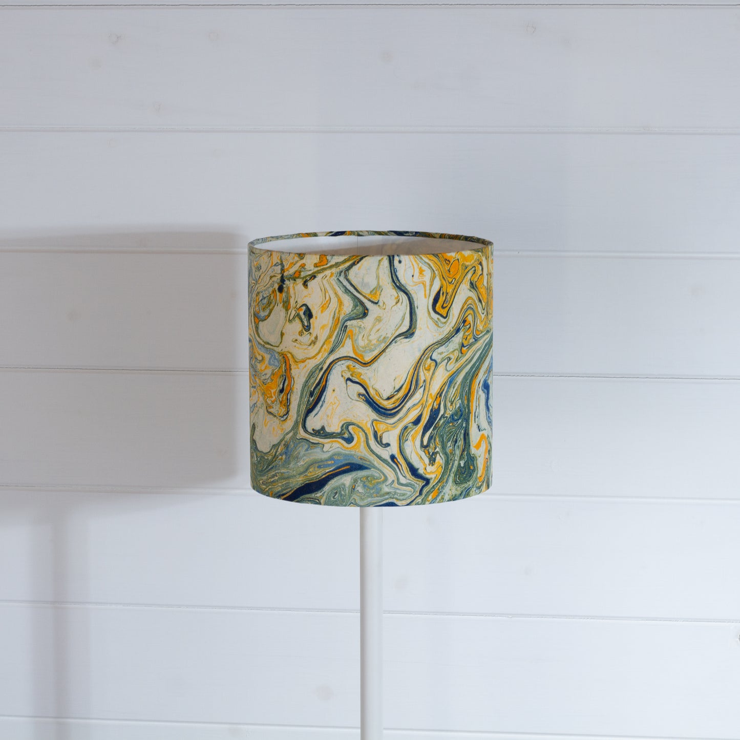 Drum Lamp Shade - B139 ~ Coastline Marble, 20cm(d) x 20cm(h)