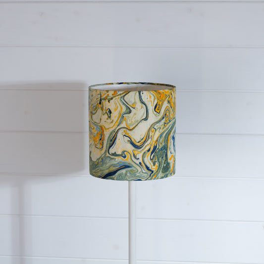 Drum Lamp Shade - B139 ~ Coastline Marble, 20cm(d) x 20cm(h)