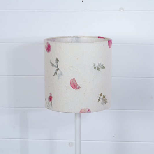 Drum Lamp Shade - B142 ~ Leaves and Flowers, 20cm(d) x 20cm(h)