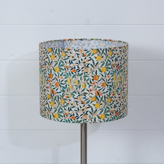 Drum Lamp Shade - F110 ~ William Morris Fruits, 25cm x 20cm