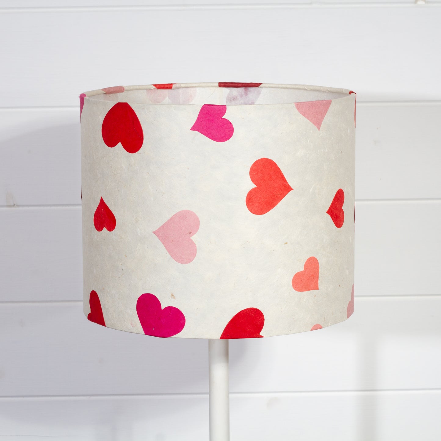 Drum Lamp Shade - P82 - Hearts, 25cm x 20cm