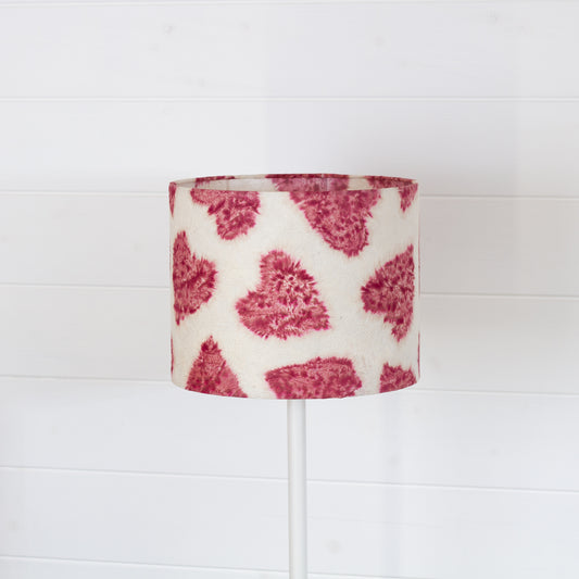 Drum Lamp Shade - B131 ~ Soft Hearts Rose , 25cm x 20cm