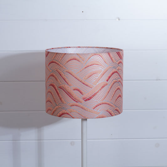 Drum Lamp Shade - W09 ~ Peach Hills, 25cm x 20cm