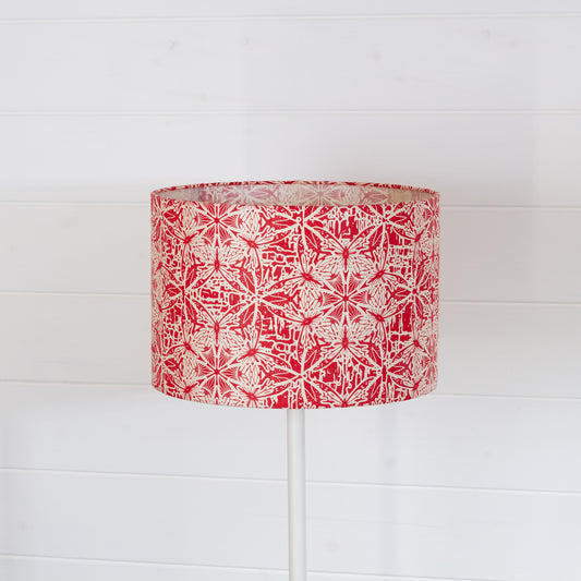 Drum Lamp Shade - B137 ~ Butterfly Kaleidoscope Red, 30cm(d) x 20cm(h)