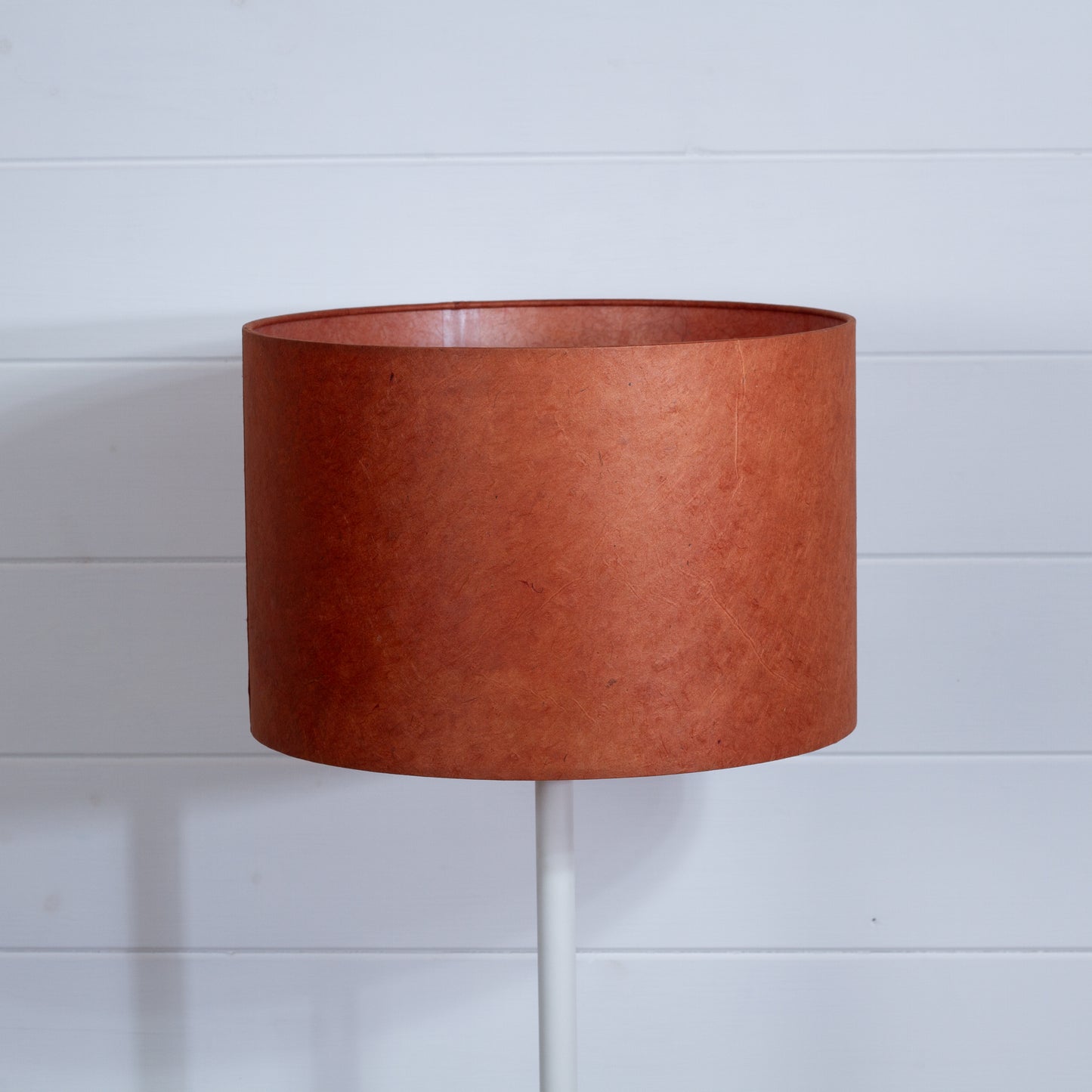 Drum Lamp Shade - P63 - Terracotta Lokta, 30cm(d) x 20cm(h)