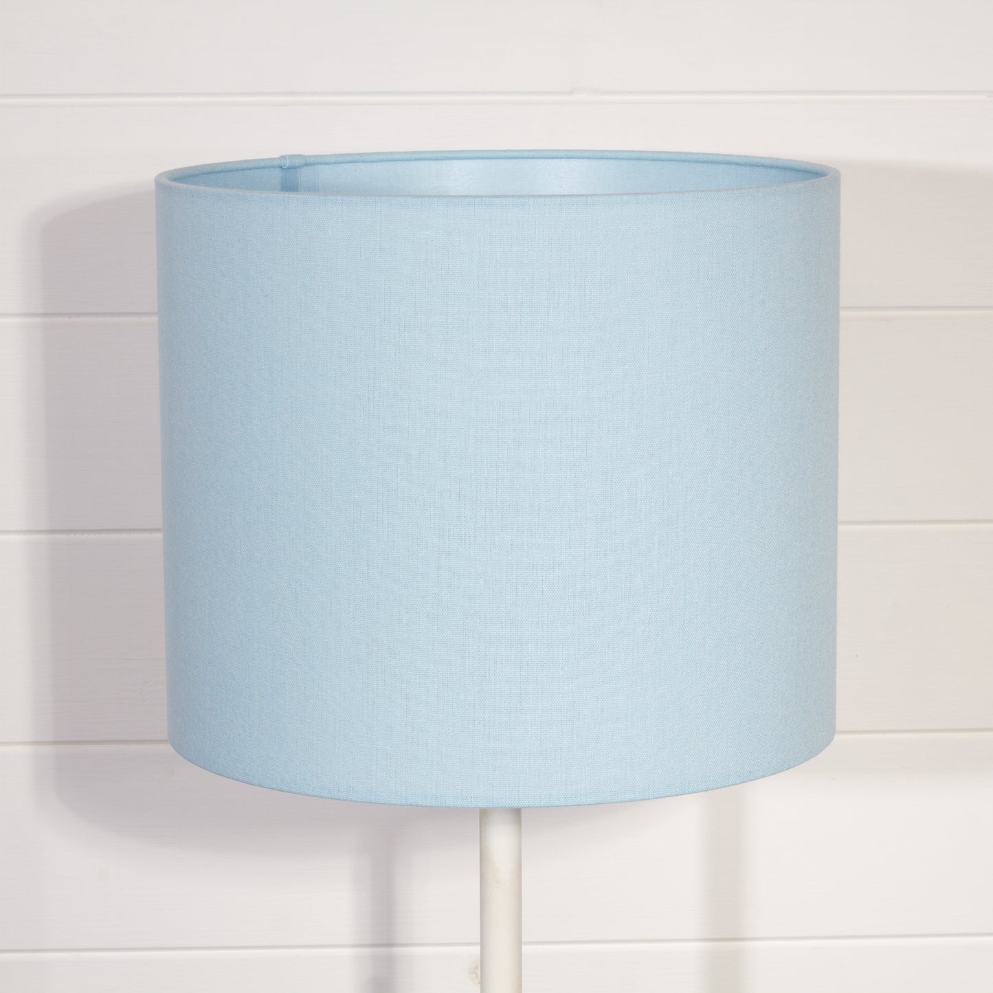 Drum Lamp Shade - F190 ~ Baby Blue Linen Fabric, 30cm(d) x 25cm(h)