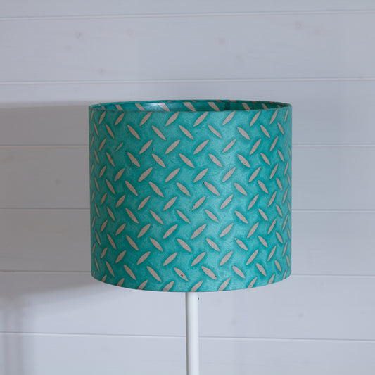 Drum Lamp Shade - P93 ~ Batik Tread Plate Sea Foam, 30cm(d) x 25cm(h)