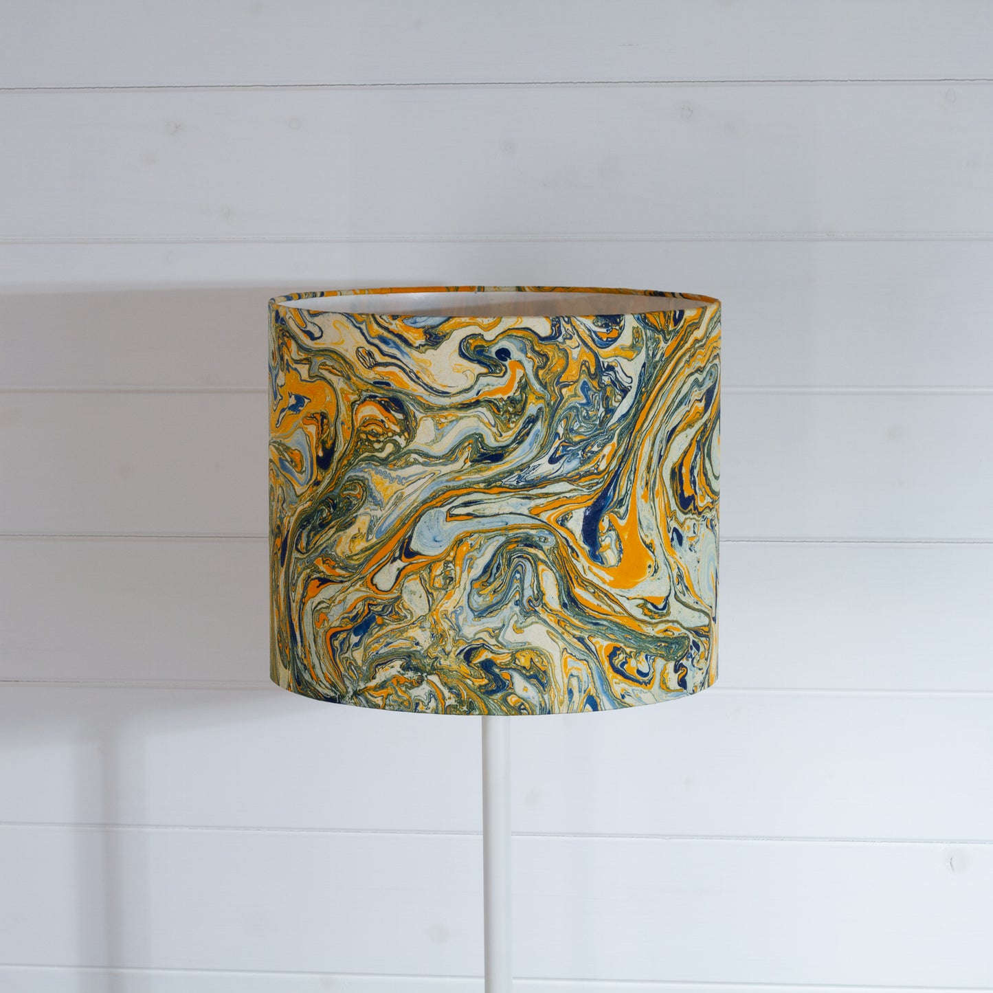 Drum Lamp Shade - B139 ~ Coastline Marble, 30cm(d) x 25cm(h)