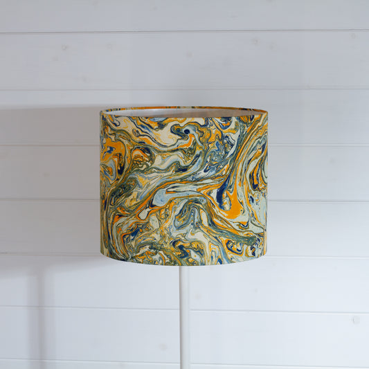 Drum Lamp Shade - B139 ~ Coastline Marble, 30cm(d) x 25cm(h)