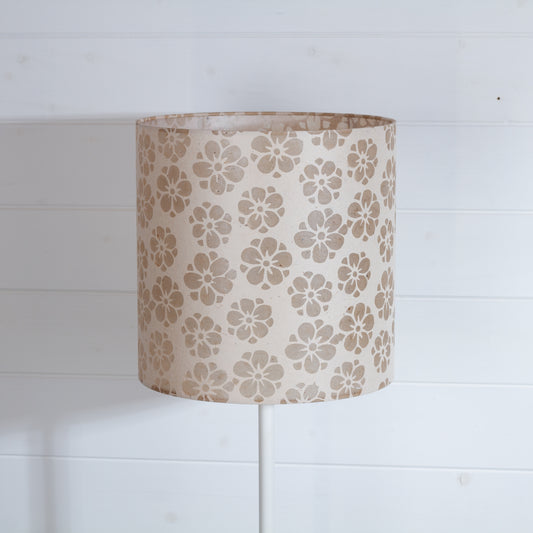 Drum Lamp Shade - P75 - Batik Star Flower Natural, 30cm(d) x 30cm(h)