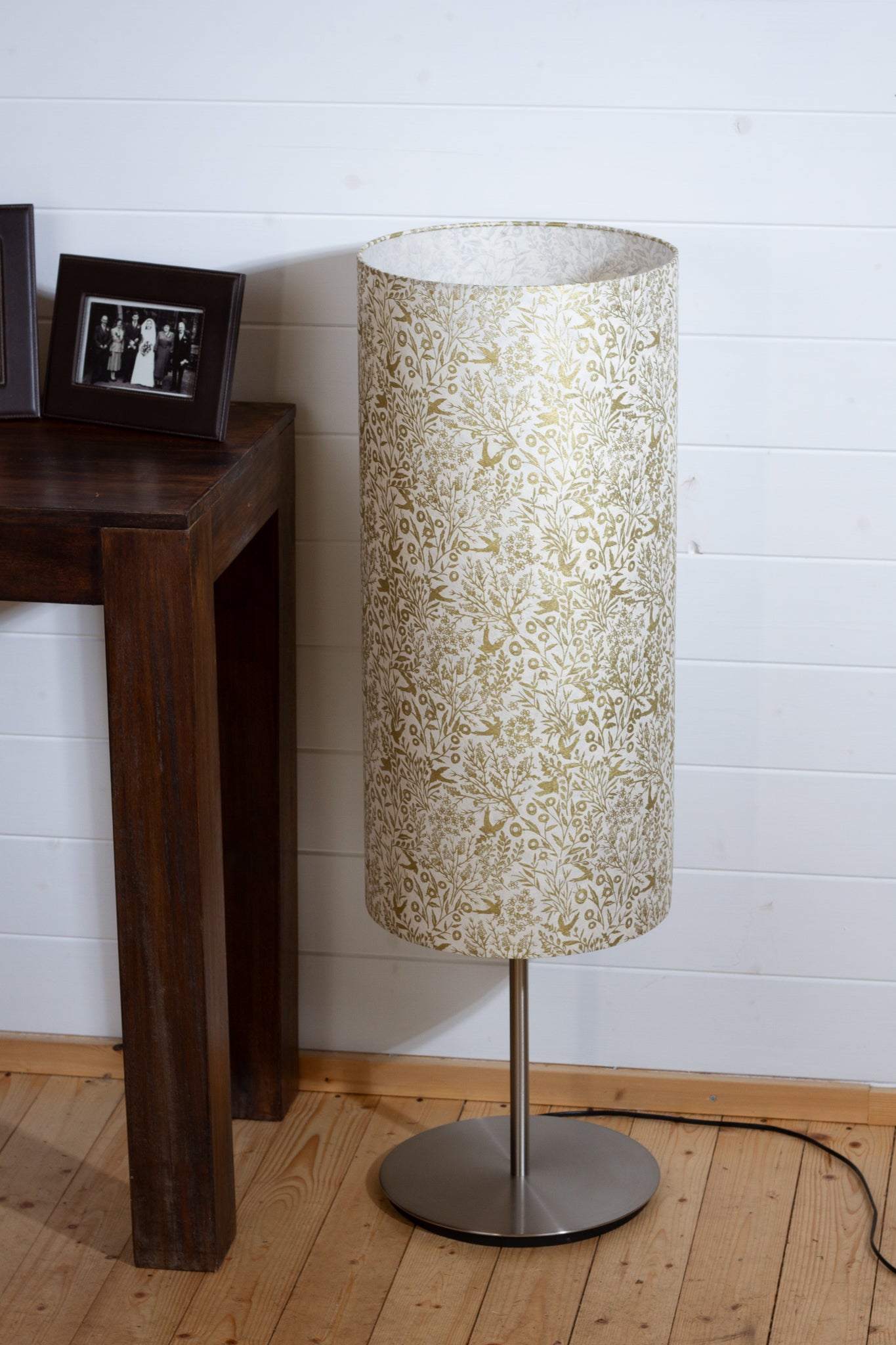 Floor Lamp ~ B135 ~ Gold Birds ~ 30cm(d) x 95cm(h)