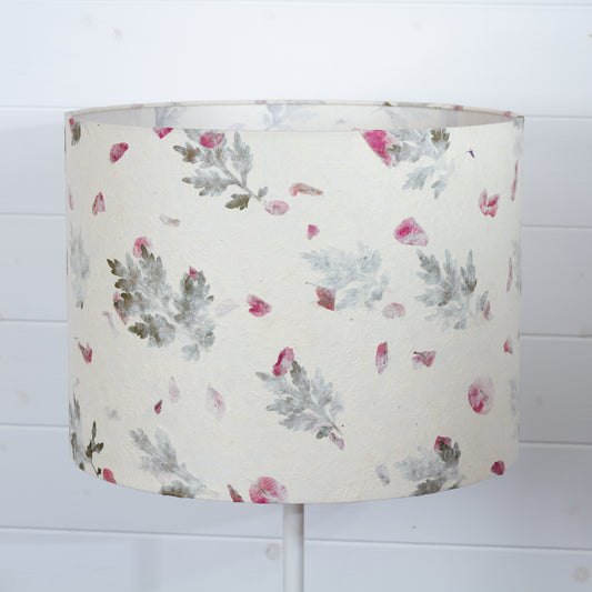 Drum Lamp Shade - B142 ~ Leaves and Flowers, 40cm(d) x 30cm(h)