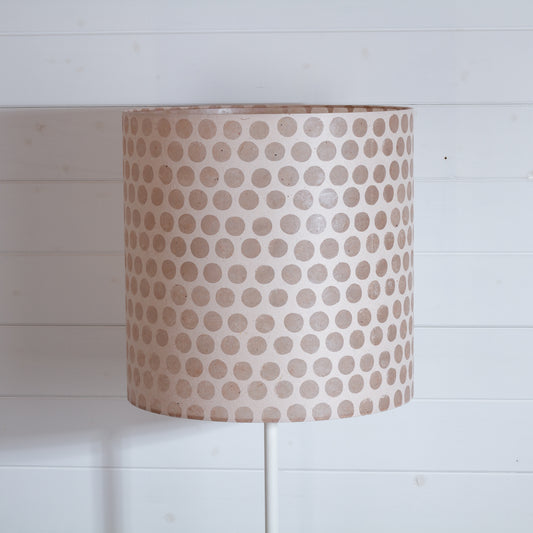 Drum Lamp Shade - P85 ~ Batik Dots on Natural, 40cm(d) x 40cm(h)