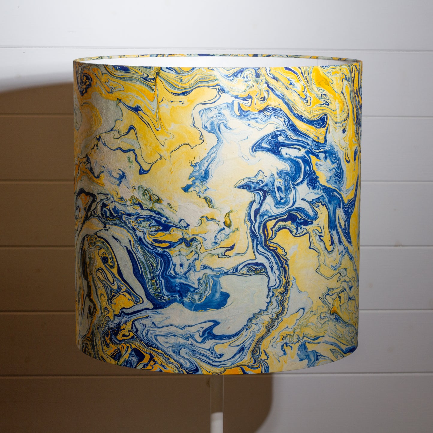 Drum Lamp Shade - B139 ~ Coastline Marble, 40cm(d) x 40cm(h)