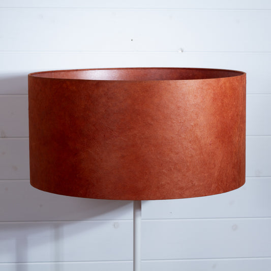 Drum Lamp Shade - P63 - Terracota Lokta, 50cm(d) x 25cm(h)