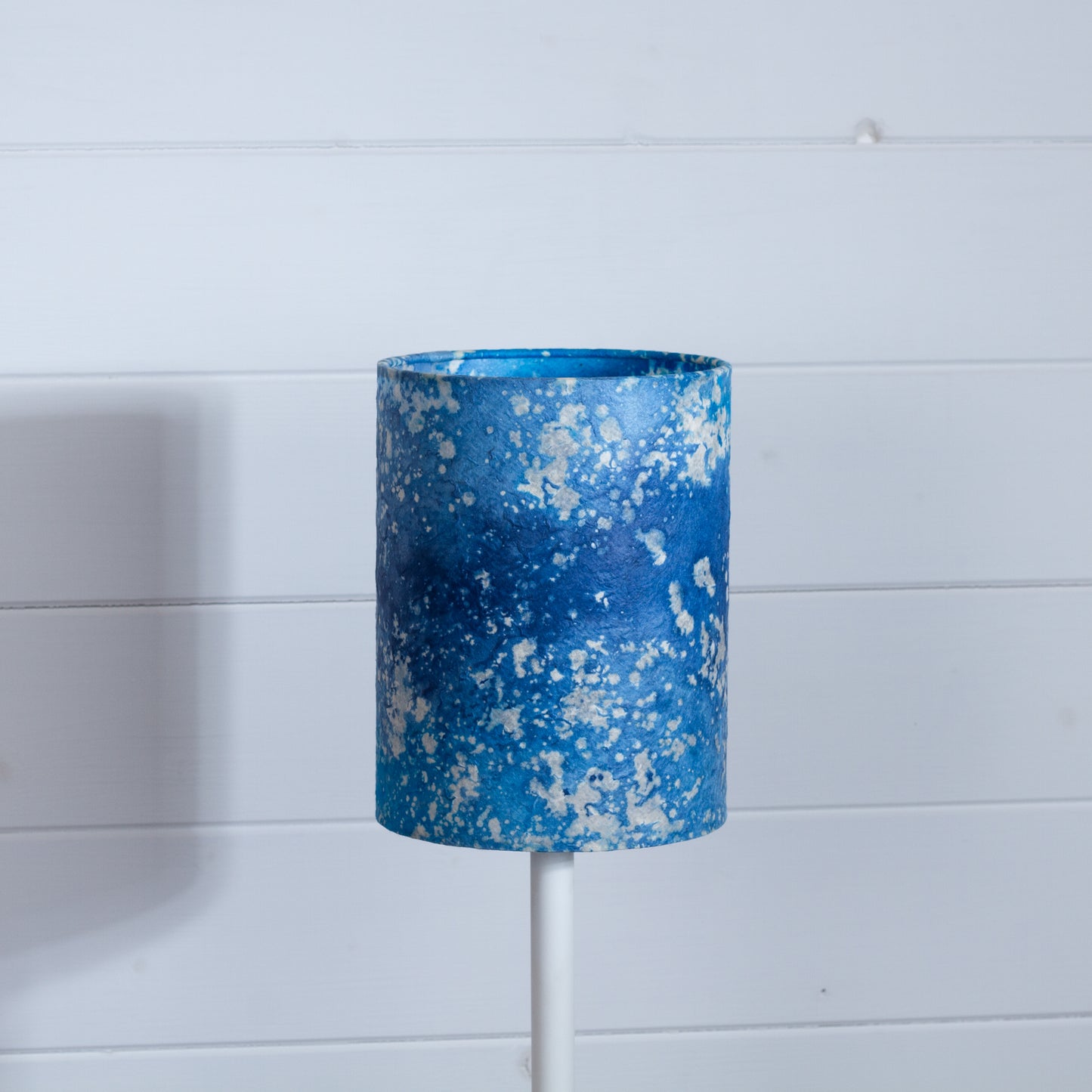 Drum Lamp Shade - B113 ~ Batik Ocean Blues, 15cm(diameter)