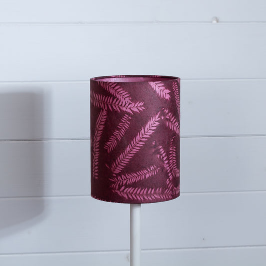 Drum Lamp Shade - P25 ~ Resistance Dyed Pink Fern, 15cm(diameter)