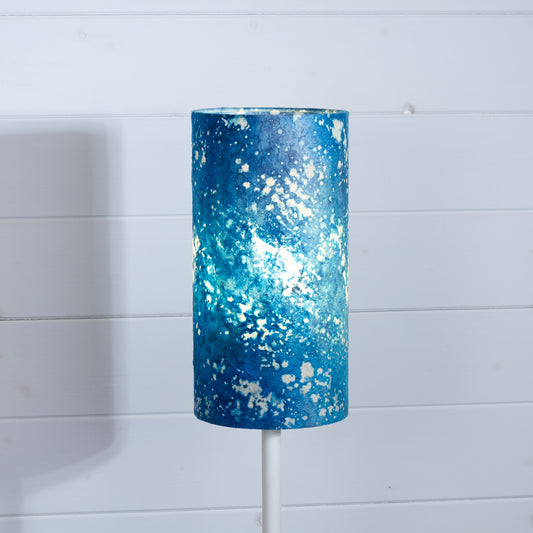Drum Lamp Shade - B113 ~ Batik Ocean Blues, 15cm(diameter)