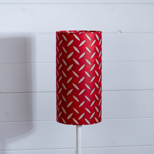 Drum Lamp Shade - P90 ~ Batik Tread Plate Red, 15cm(diameter)
